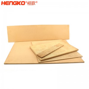 多孔徑燒結過濾銅濾板孔隙率均勻耐高溫阻力小粉末顆粒青銅濾芯，用于船舶工業