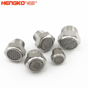 專業(yè)定制燒結不銹鋼平頭錐形消聲器工業(yè)除塵消音降噪氣動元件,應用于鼓風機