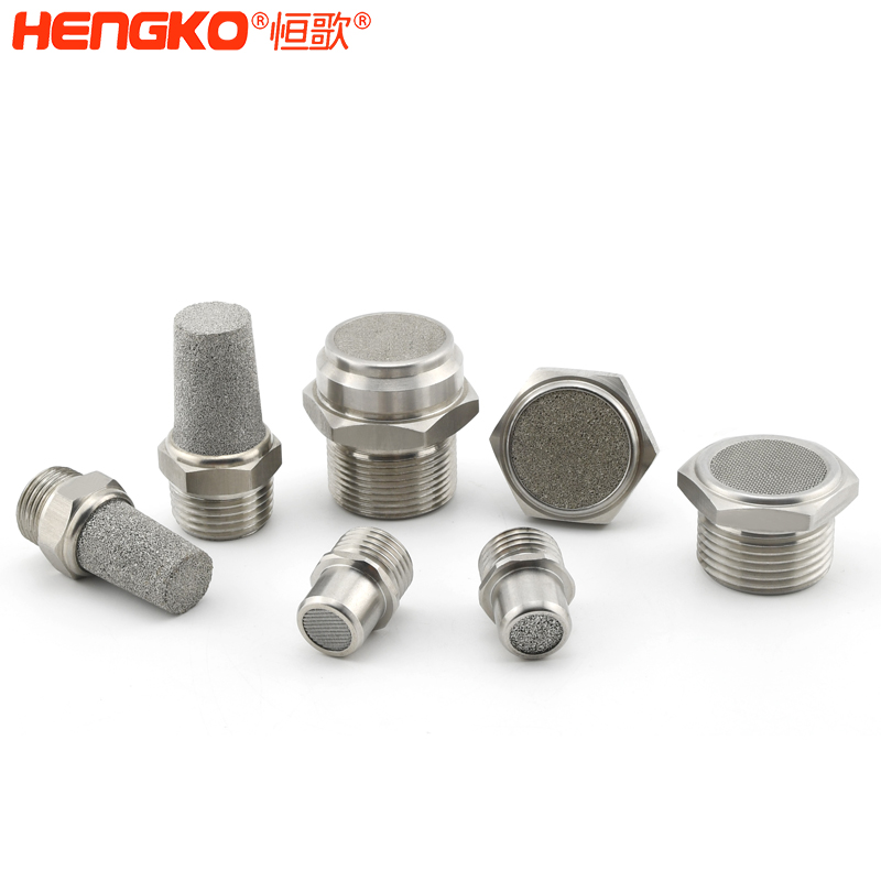 恒歌定制不銹鋼/銅粉氣動元件消音器_消音濾芯降噪耐高溫,應用于真空泵 Featured Image