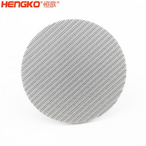 恒歌定制1-300微米316L不銹鋼燒結網(wǎng)圓濾片孔隙率高耐腐蝕_用于制藥行業(yè)