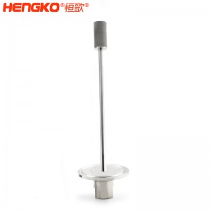 廠家批發(fā)316L不銹鋼長(zhǎng)桿不銹鋼曝氣頭耐腐蝕防塵，用于二氧化碳/氧氣擴(kuò)散