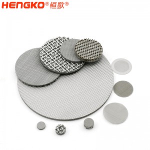 出廠價供應快流速微米多孔燒結不銹鋼絲網粉末過濾片盤用于污水過濾